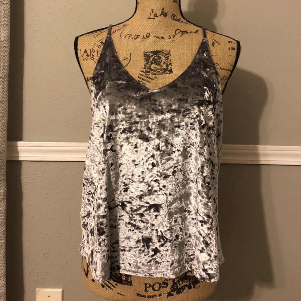 American Eagle Crushed Velvet Tank NWOT)